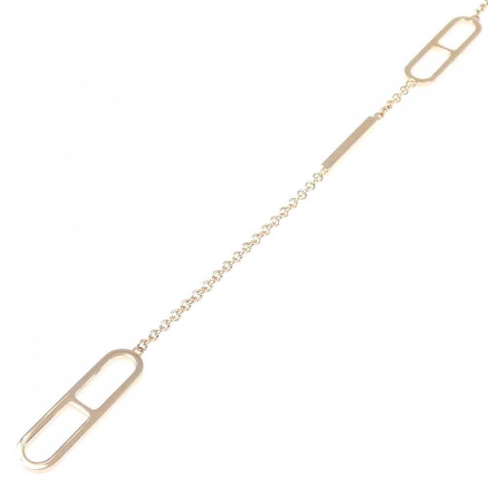 HERMES Gold Charm Bracelet